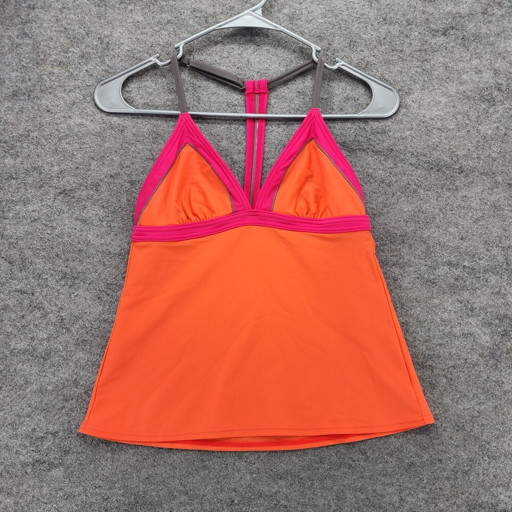 prAna Tankini Womens XS Orange V Neck
